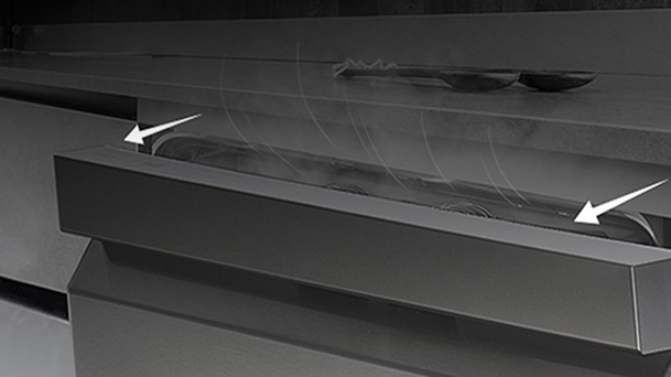 LG dishwasher auto door open drying releasing steam after a cycle to reduce energy use during drying
