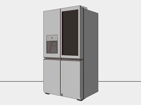 An infographic picture showing the full body of LG SIGNATURE Refrigerator