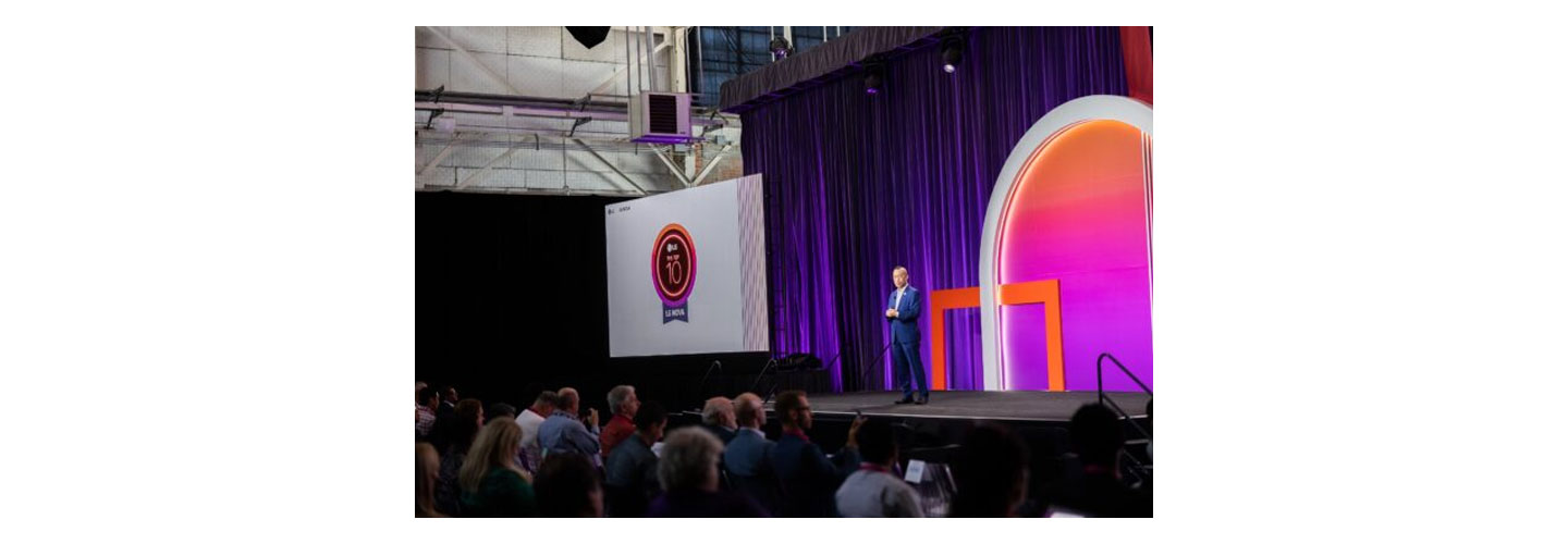 Dr. Sokwoo Rhee from LG NOVA giving a speech at LG NOVA Innovation Festival