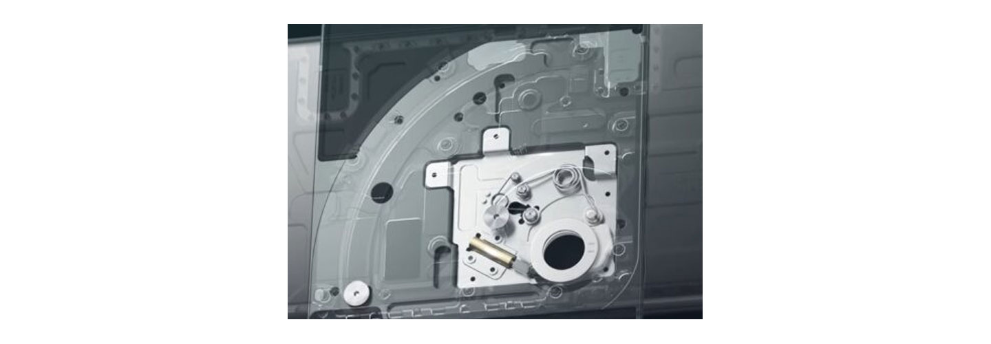 A closer look at the reliable swivel mechanism found inside LG WING