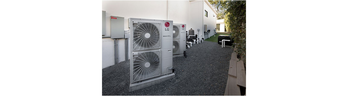 LG's HVAC system which provides energy-efficient air conditioning being used to support the TNAR showroom's Net Zero status.