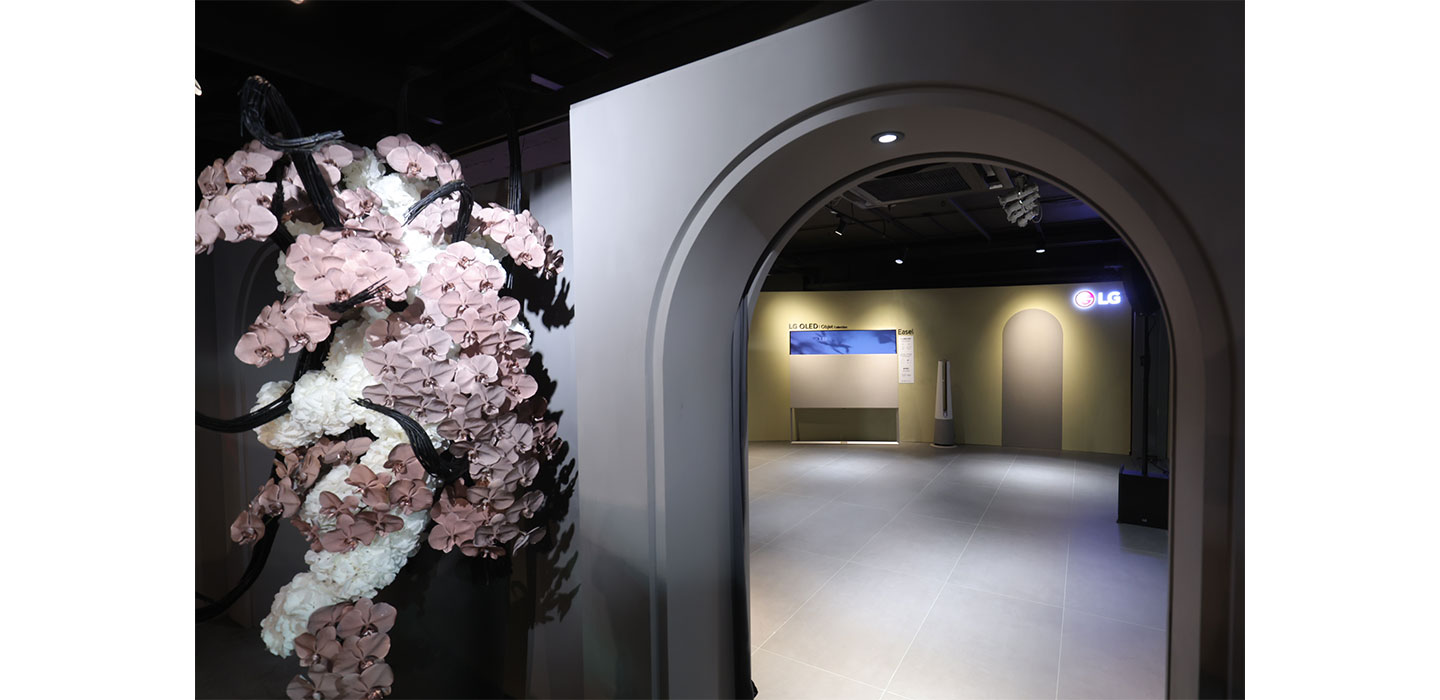 LG PuriCare AeroTower installed at Maserati showroom in Hong Kong