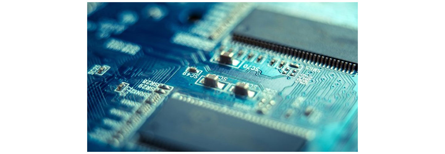 Closeup photo of a semiconductor