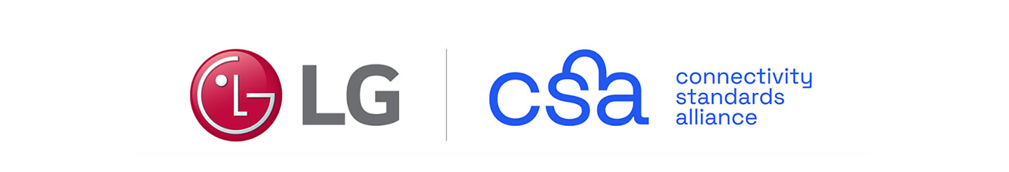 The official logos of LG Electronics and Connectivity Standards Alliance