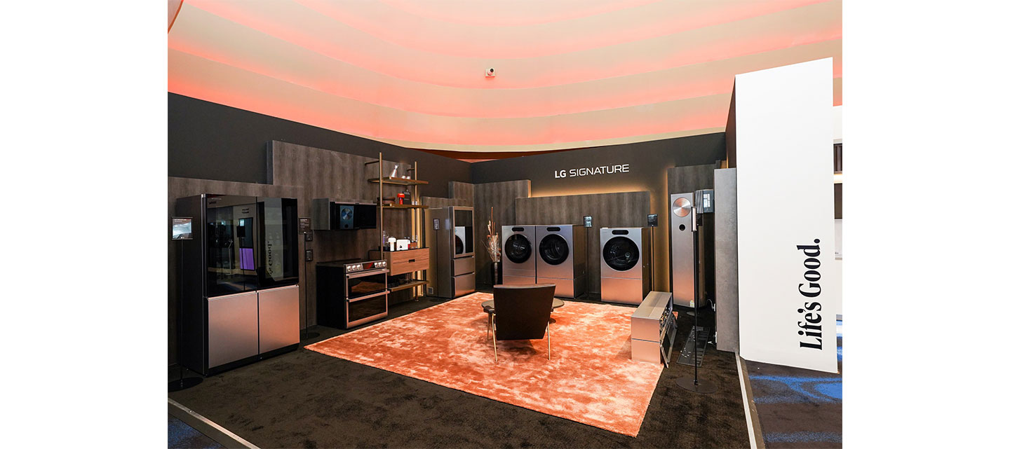 LG SIGNATURE appliances displayed at the renowned Middle East and Africa (MEA) tech event, LG Showcase 2023