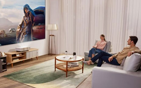 The latest CineBeam 4K laser projector models LG HU710P and LG HU715Q (from left to right)