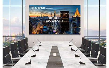 LG MAGNIT All-in-One in a corporate meeting room