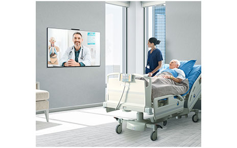 Sample image of virtual rounds in a healthcare center