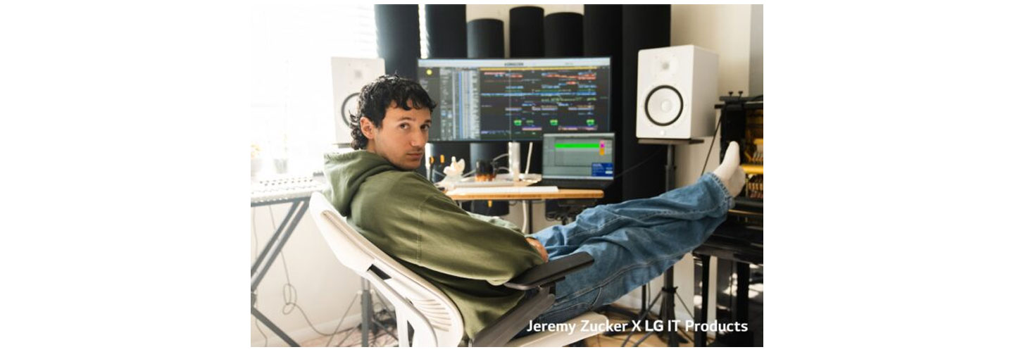 Jeremy Zucker with variety of LG IT products