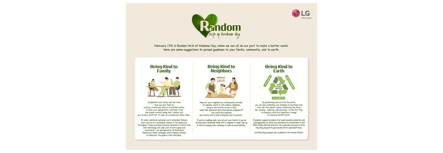 Random Acts of Kindness Day with LG