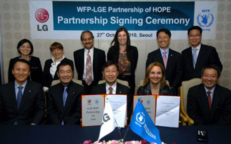 LG ELECTRONICS AND WFP STRENGTHEN PARTNERSHIP TO FIGHT HUNGER IN ASIA