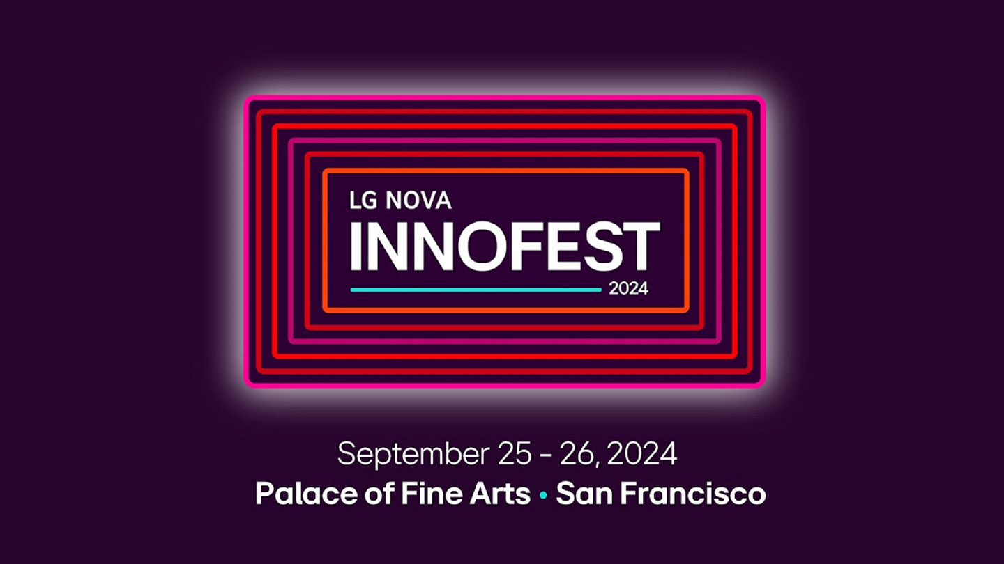 An illustration for the LG NOVA InnoFest hosted by LG NOVA, taking place September 25-26 at the Palace of Fine Arts in San Francisco