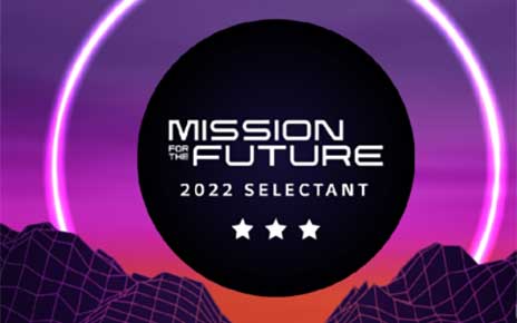 A promotional image of LG NOVA's Mission for the Future Program with a phrase 'Mission for the Future 2022 Selectant' overlapping