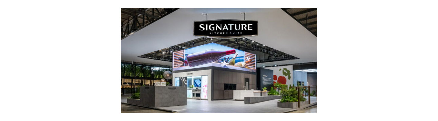 The view of LG SIGNATURE's EuroCucina Booth