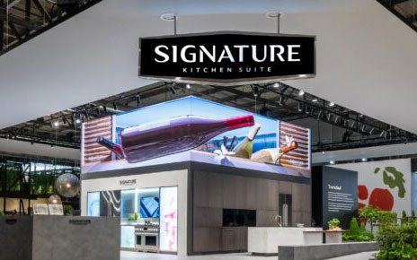 The view of LG SIGNATURE's EuroCucina Booth