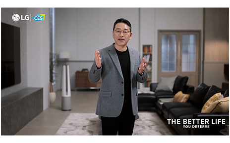 At CES 2022, LG's new CEO presenting LG's vision for an enhanced lifestyle and a better future for all.