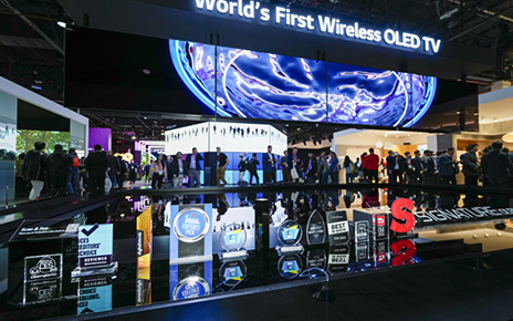 A photo of LG booth at CES 2023