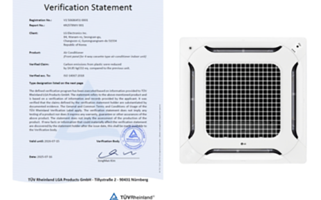 LG Adopts Eco-Conscious Manufacturing Innovations for 4-Way System Air Conditioner