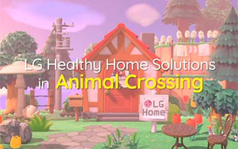 A photo of the LG Home Island landscape in the game ‘Animal Crossing the Horizon’.
