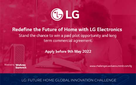 The poster image of ‘LG Future Home Global Innovation Challenge’ at ‘Alpha Wolves Summit’ in Warsaw, Poland.