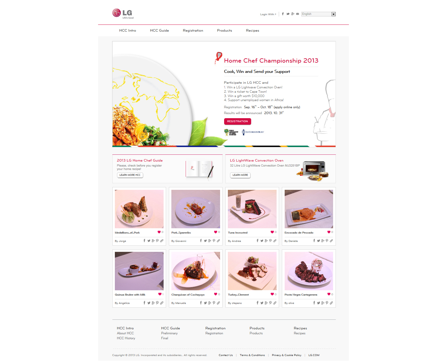 LG HOME CHEF CHAMPIONSHIP 2013 OPENS FOR ENTRIES