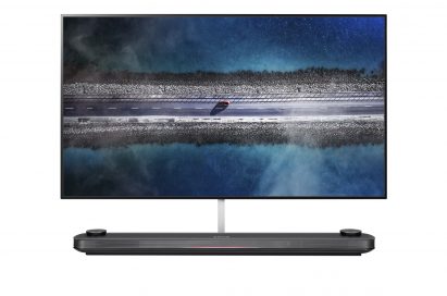 A front view of LG OLED TV model W9.