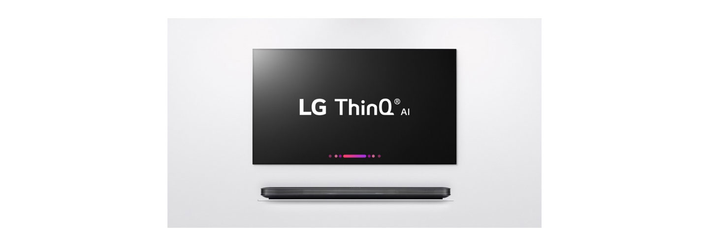 Front view of LG’s W8 ThinQ AI TV