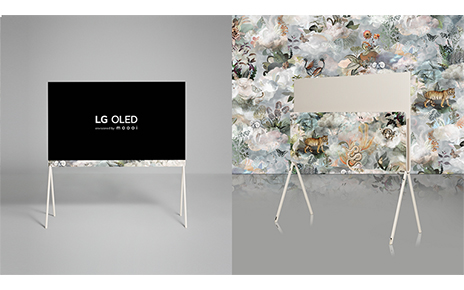 LG OLED Objet Collection Posé boasting a unique Korean folktale-inspired design by Dutch brand Moooi