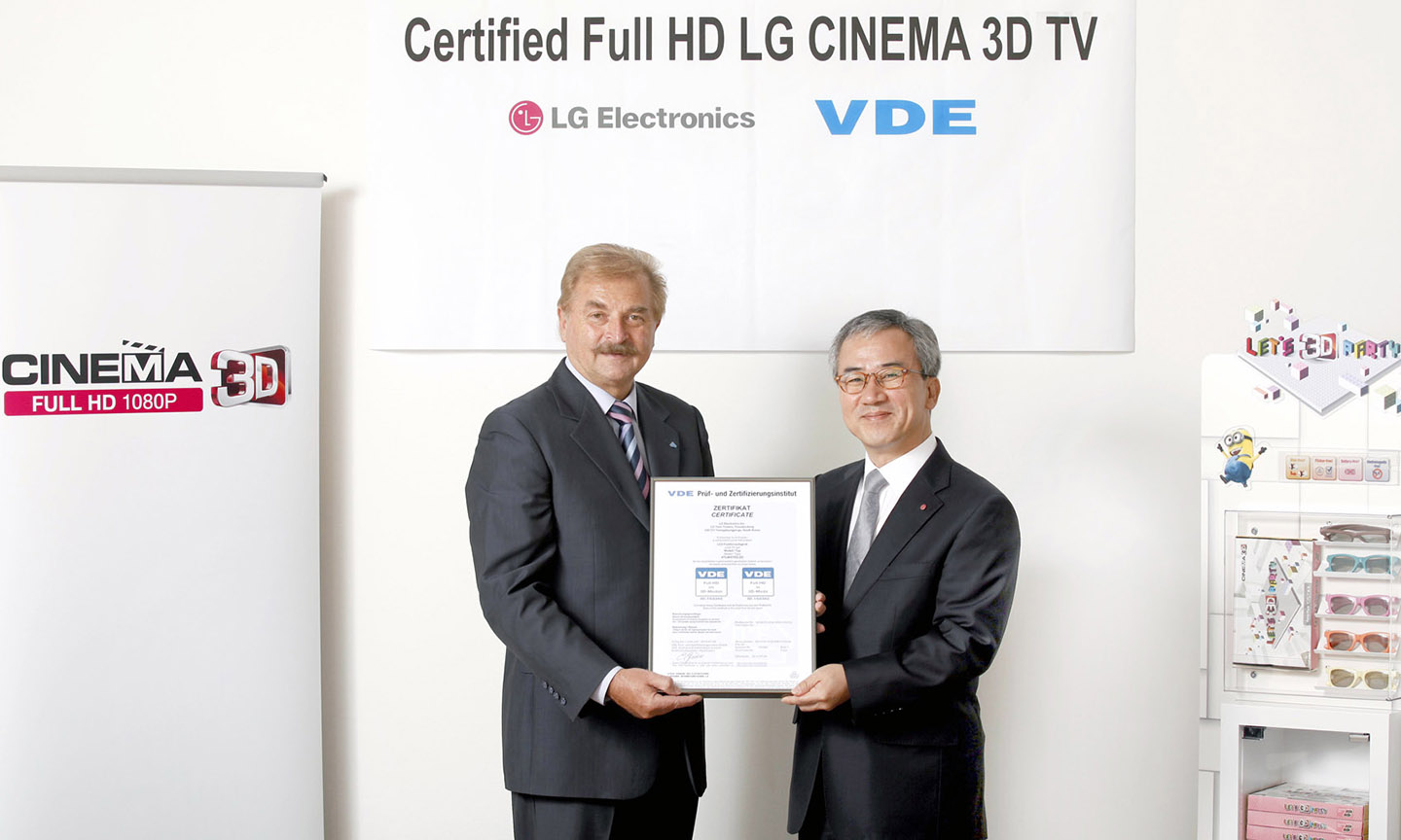 LG CINEMA 3D TV RECEIVES FULL HD CERTIFICATION