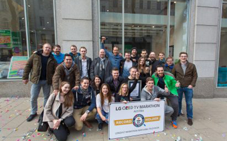LG OLED TV MARATHON SESSION BREAKS GUINNESS WORLD RECORD