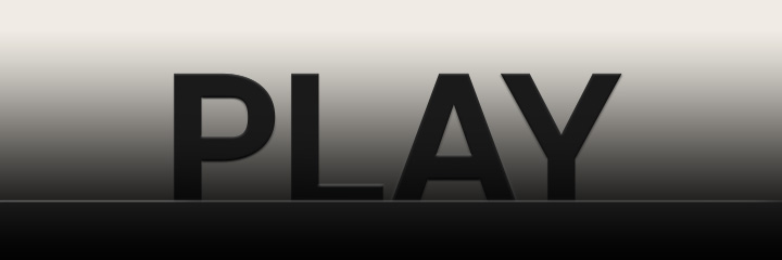 Play text on black gradient background