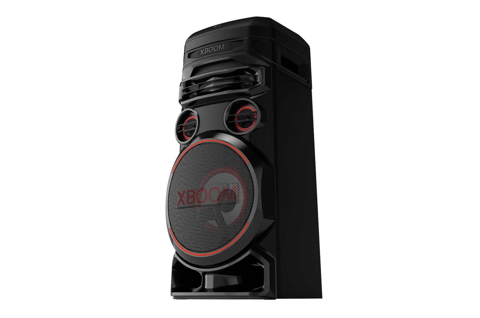 LG RNC7 Party Speaker - XBOOM low angle with right side forward