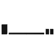 Front view of LG Soundbar with 7.1.4Ch, 770W, Dolby Atmos, DTS:X, Meridian, AI Sound PRO SP11RA