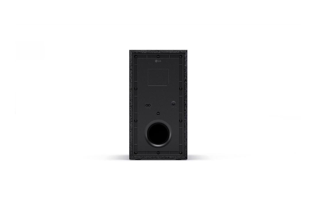 Angled view of subwoofer