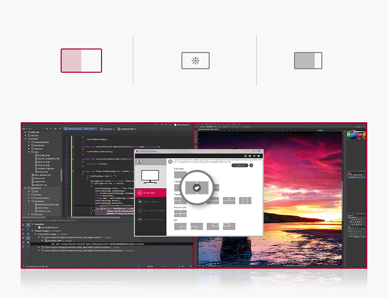 OnScreen Control :  Screen Split  |  Monitor Setting ㅣ 5:9 Preview