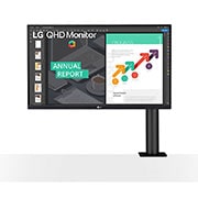 Front view of LG 68.58cm (27) QHD Ergo IPS Monitor with USB Type-C™ 27QN880-B
