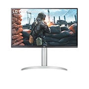 Front view of LG 68.58 cm (27) UHD 4K IPS Monitor with VESA DisplayHDR™ 400 27UP650-W