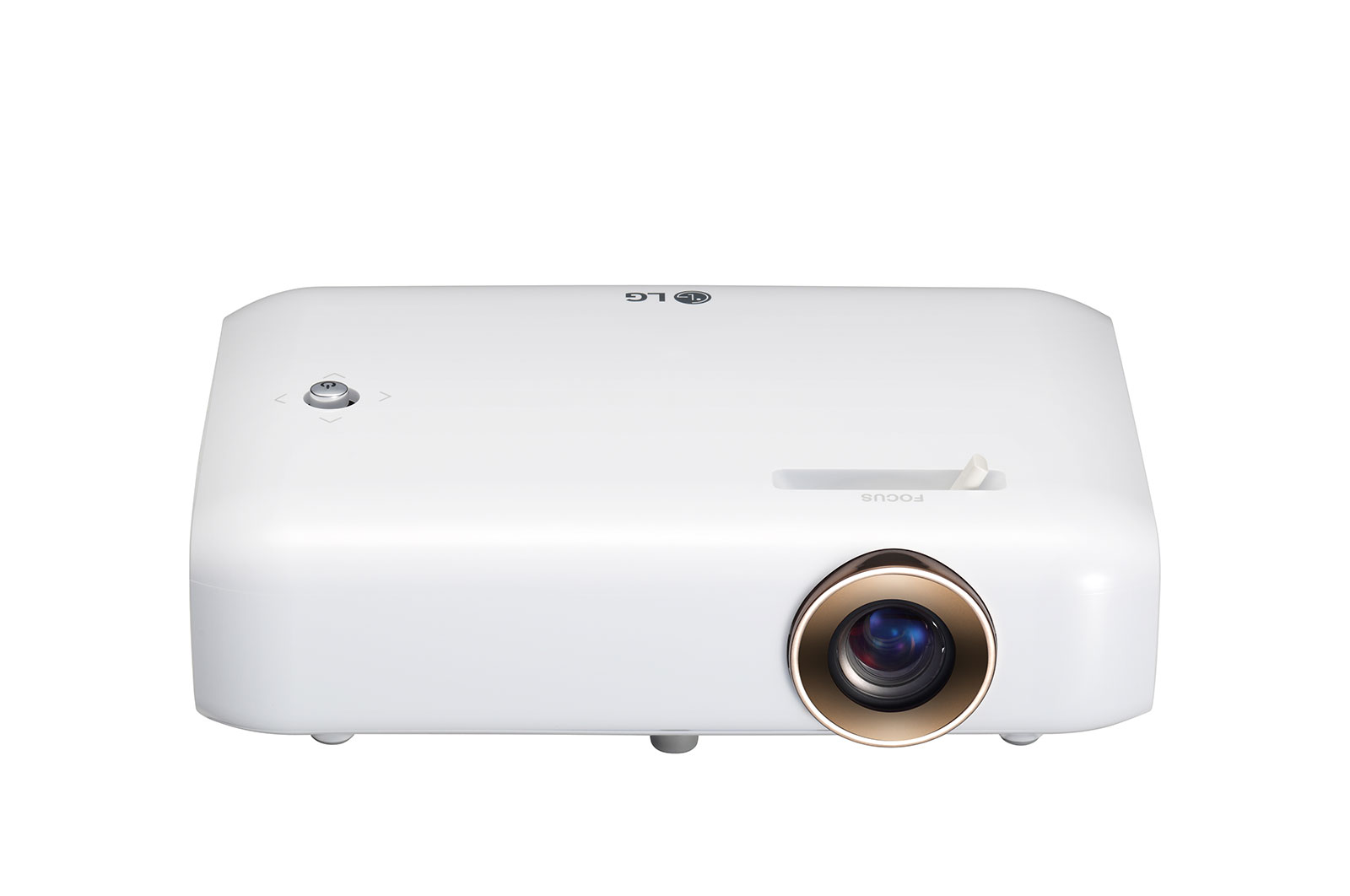 Front view of LG LED Projector with Built-In Battery HD RGB LED 550 Lumens 100000:1 PH510PG