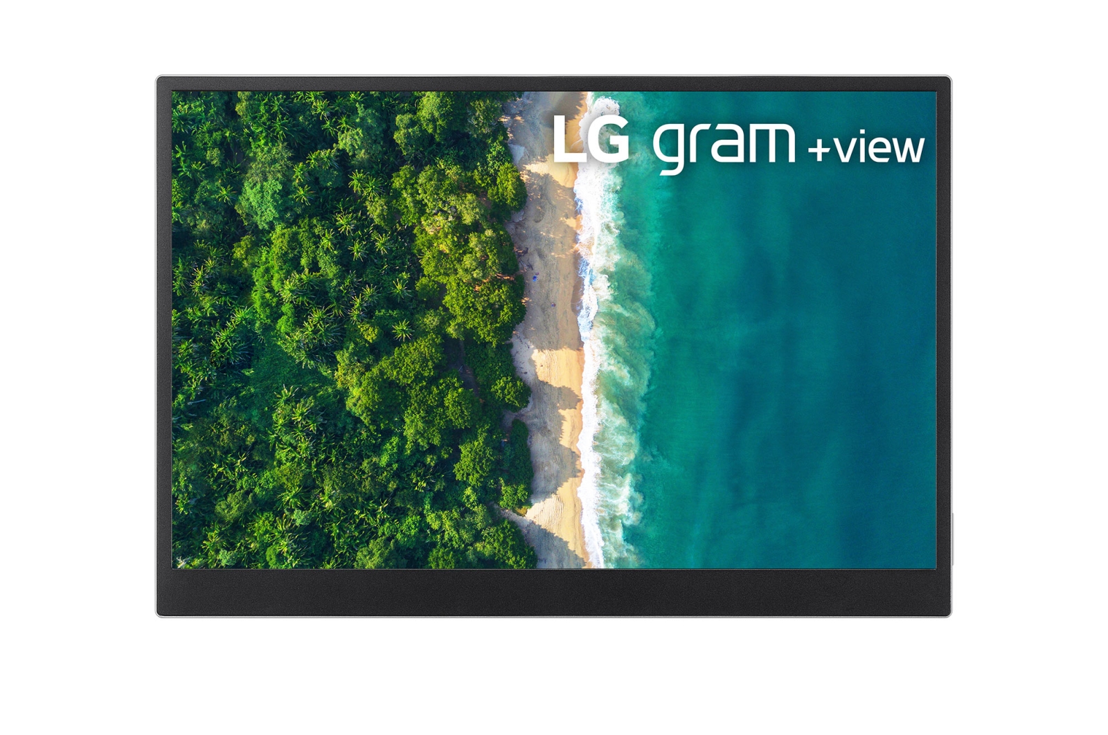 Front view of LG 16 (40.64cm) + view for LG gram Portable Monitor with USB Type-C™ 16MQ70