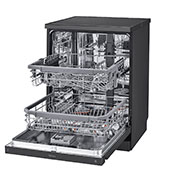 LG Dishwasher, TrueSteam®, 14 Place Settings, QuadWash™, EasyRack™ Plus, ThinQ™ (Wi-Fi), Direct Drive Motor, Matt Black, DFB424FM