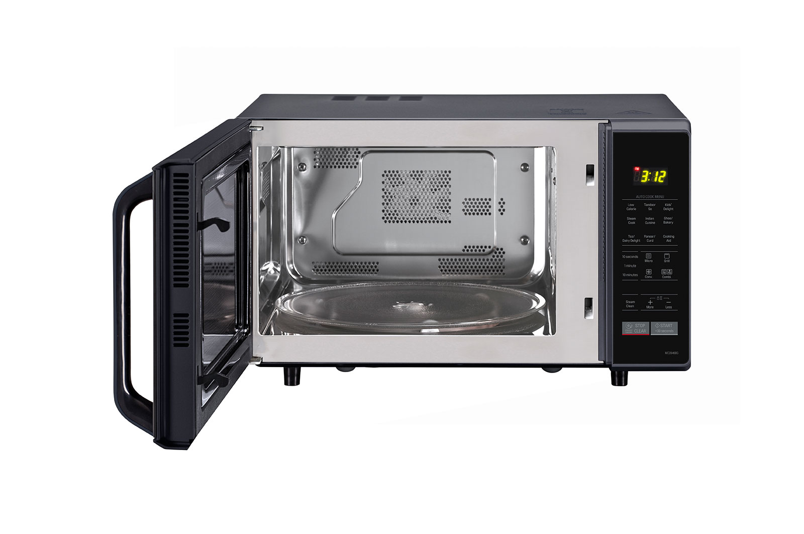 LG 28 L All-In-One Convection Microwave Oven with 251 Auto Cook Menu, Quartz Heater, Health Plus Menu, Black, MC2846BG