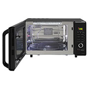 LG 28 L Charcoal Convection Microwave Oven with Charcoal Lighting Heater, Diet Fry, Motorised Rotisserie, Floral Black, MJ2887BWUM