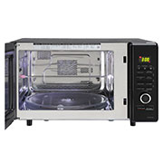 LG 28 L Charcoal Convection Microwave Oven with Charcoal Lighting Heater, Diet Fry, Motorised Rotisserie, Floral Black, MJ2887BWUM
