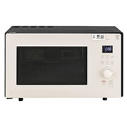 Front view of LG 28 L Scan-To-Cook Charcoal Microwave Oven with Healthy Heart™, Charcoal Lighting Heater, Motorised Rotisserie, Beige MJEN286UBW