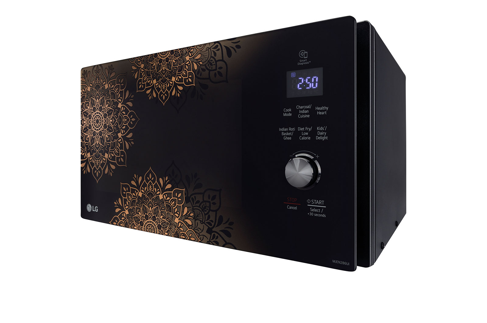 LG 28 L All-In-One Charcoal Convection Microwave Oven with Diet Fry™, Motorised Rotisserie, Auto Cook Menu. Black, MJEN286UI
