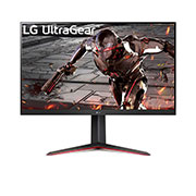 Front view of LG 32GN650-B Ultragear Gaming Monitor 32 (81.28cm) QHD (2560 x 1440) Display, 165Hz Refresh Rate, 1ms MBR, HDR 10, sRGB 95% Color Gamut, AMD FreeSync – Black 32GN650-B