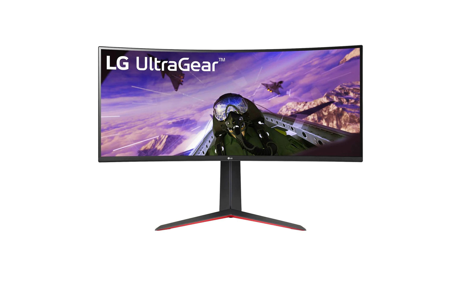 Front view of LG 34 (86.36 cm) UltraGear™ 21:9 Curved WQHD Gaming Monitor 34GP63A-B