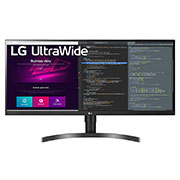 Front view of LG 86.36 cm (34) UltraWide™ QHD IPS Display Monitor, AMD FreeSync™, HDR10, OnScreen Control, Flicker Safe 34WN750-B