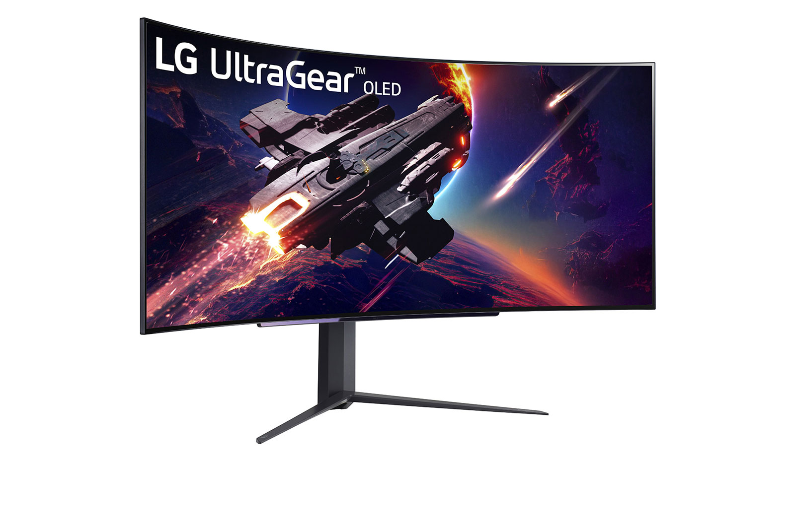LG 114.3 cm (45) UltraGear™ OLED Curved Gaming Monitor WQHD with 240Hz Refresh Rate 0.03ms (GtG) Response Time, 45GR95QE-B