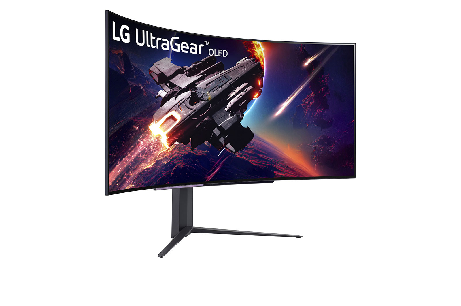 LG 114.3 cm (45) UltraGear™ OLED Curved Gaming Monitor WQHD with 240Hz Refresh Rate 0.03ms (GtG) Response Time, 45GR95QE-B